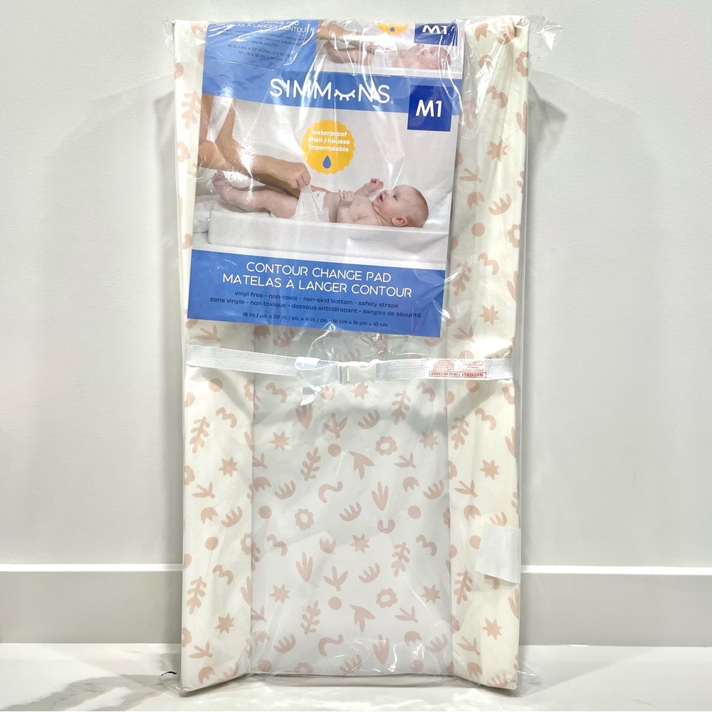 NEW Simmons Contour Waterproof Diaper Change Pad (Pink)